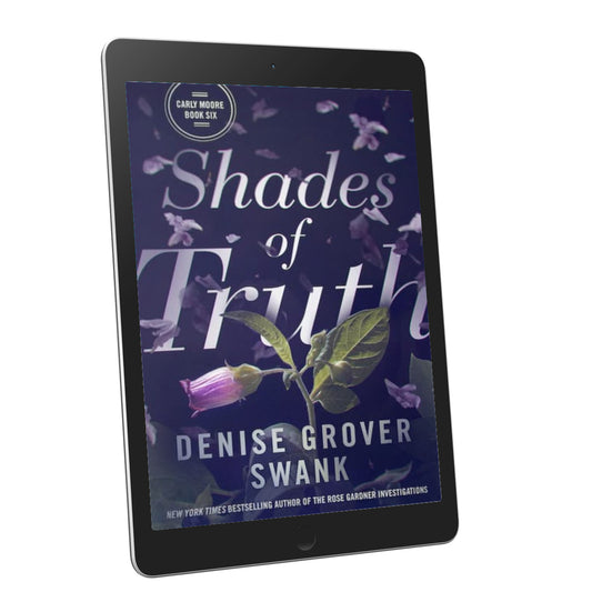 Ebook cover of 'Shades of Truth' by Denise Grover Swank on a tablet screen.