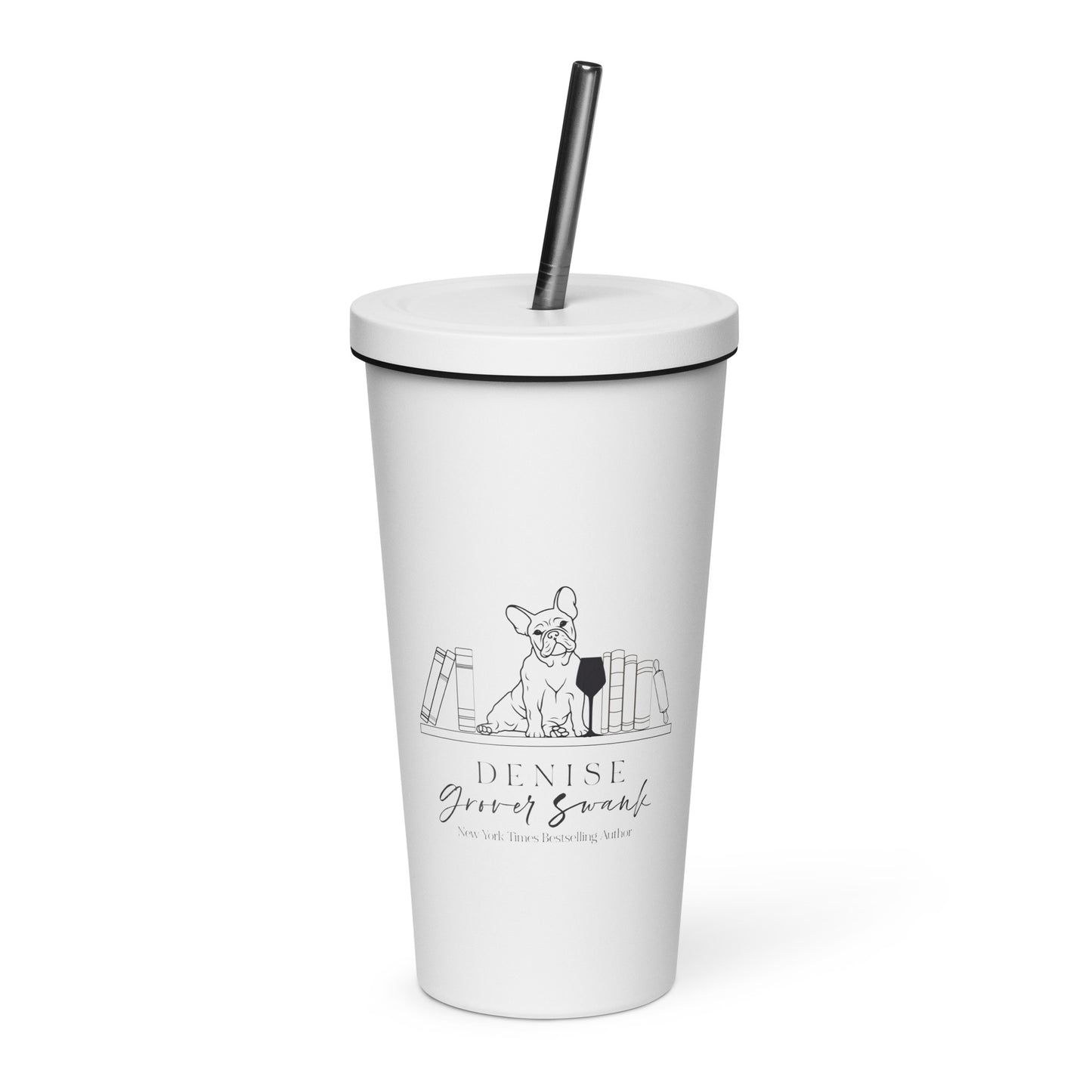 DGS logo Insulated tumbler with a straw